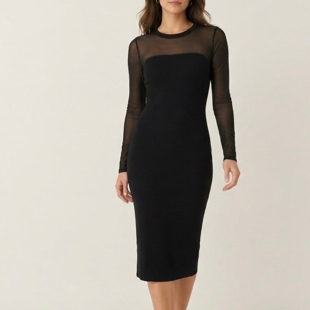 Express Black Midi Dress